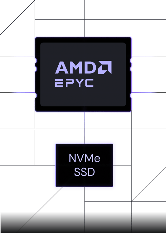 AMD EPYC-processors en NVMe SSD-opslag