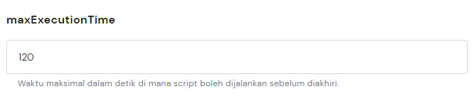 maxexecutiontime