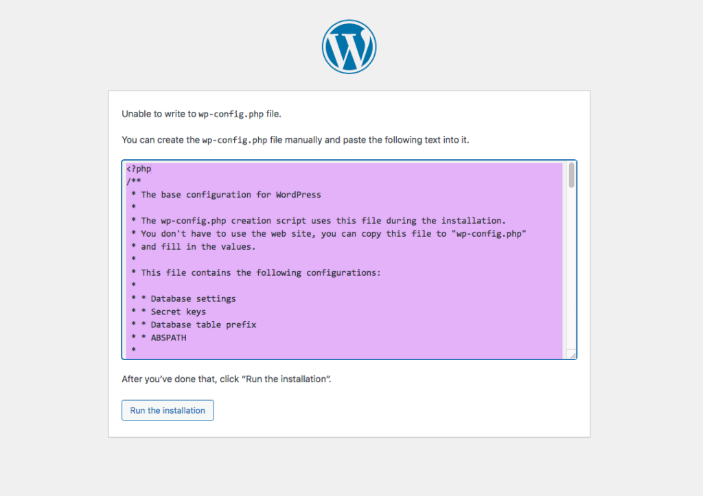 Zoek het bestand wp-config-sample.php.