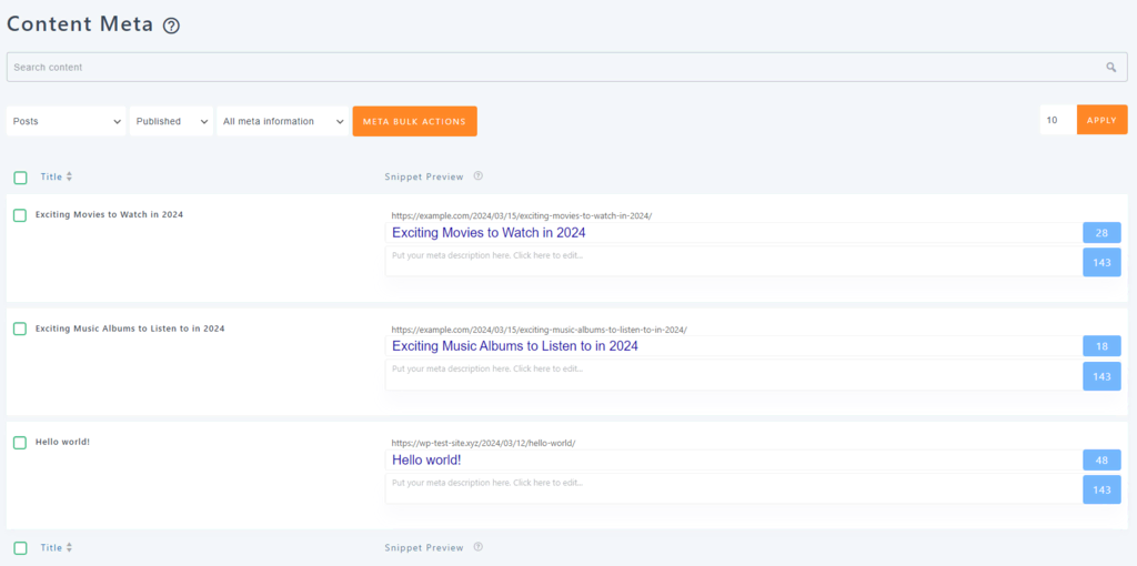 WP Meta SEO plug-in
