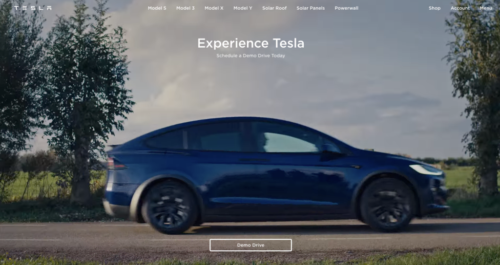 Tesla startpagina