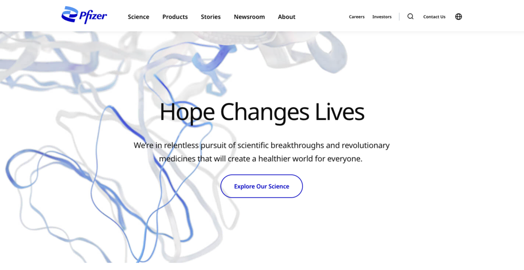 Pfizer startpagina