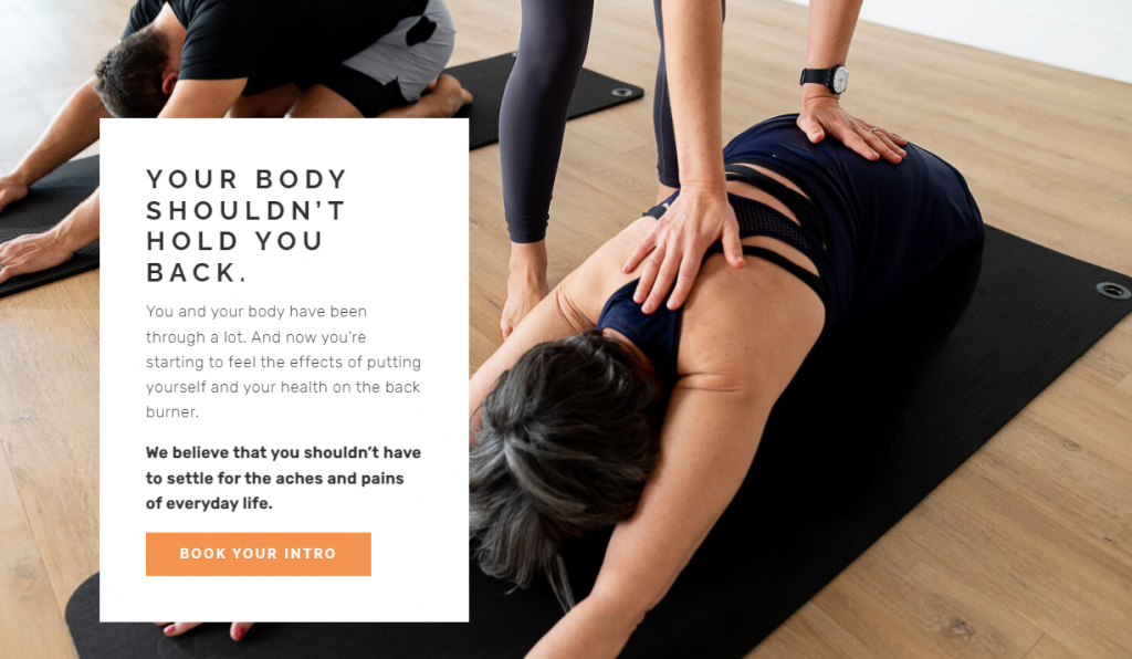 exemples-de-sites-storybrand Nephesh Pilates applique le cadre StoryBrand pour expliquer le problème et ses solutions