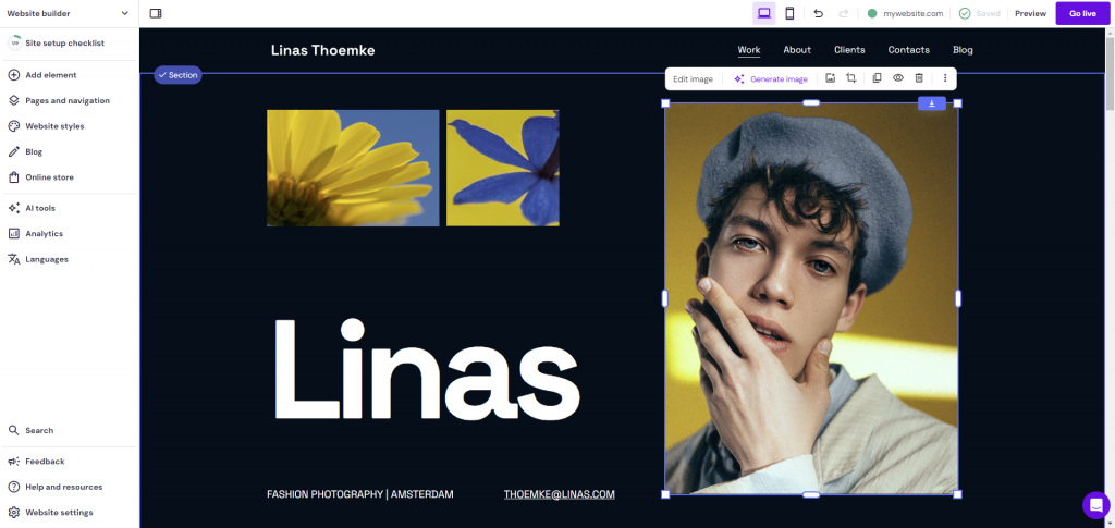 site-bizarre L'éditeur du créateur de sites internet de Hostinger