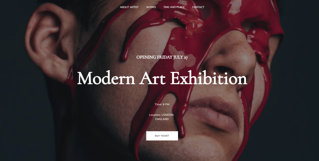 Template Ayomide do Criador de Sites da Hostinger