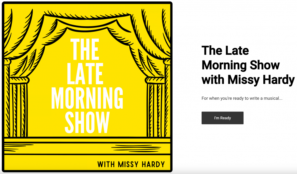 La página de inicio de The Late Morning Show